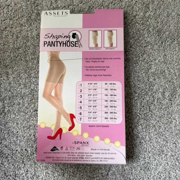 NWT ASSETS by Sara Blakely Shaping Pantyhose Nude Sheers Size 1 - Picture 5 of 5